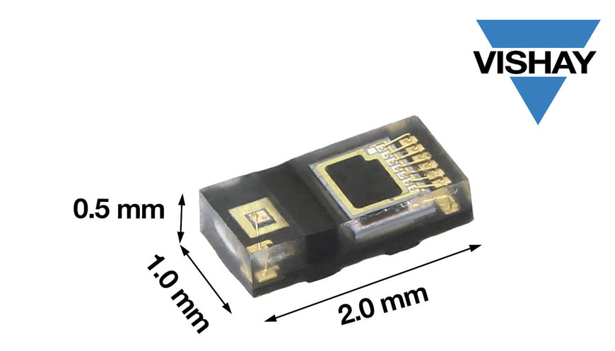 Vishay Intertechnology's New Proximity Sensor Offers Idle Current Down to 5 μA in Compact 2.0 mm x 1.0 mm x 0.5 mm SMD Package